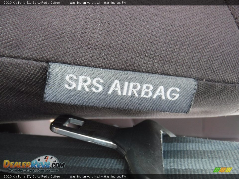 2010 Kia Forte EX Spicy Red / Coffee Photo #13