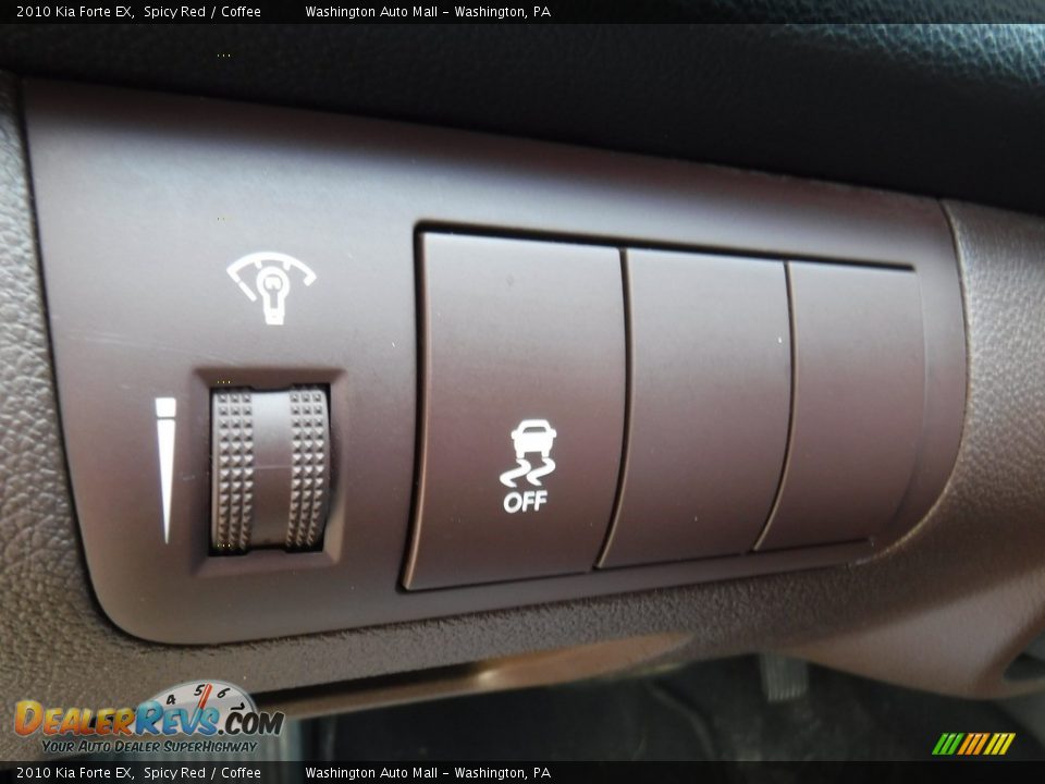 2010 Kia Forte EX Spicy Red / Coffee Photo #14