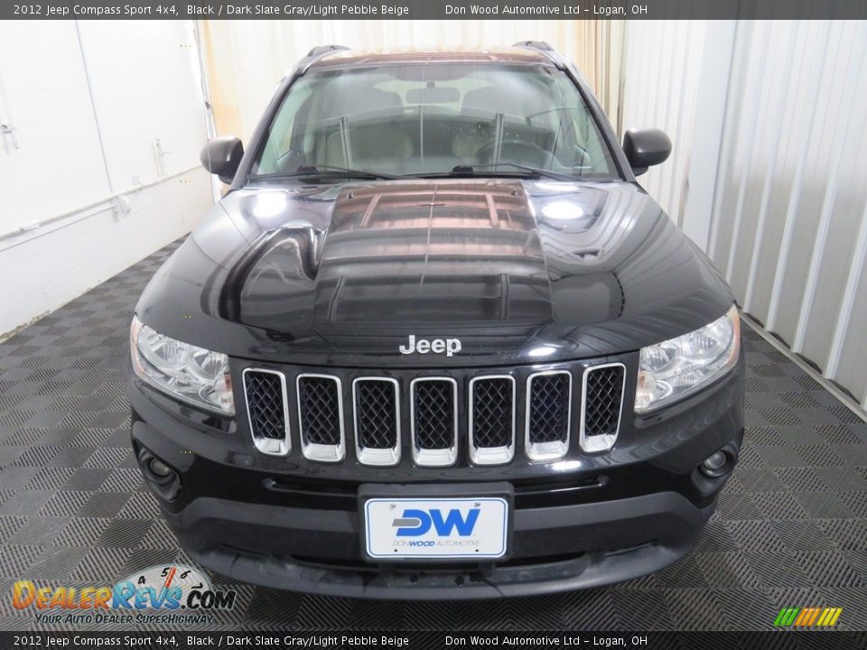 2012 Jeep Compass Sport 4x4 Black / Dark Slate Gray/Light Pebble Beige Photo #4