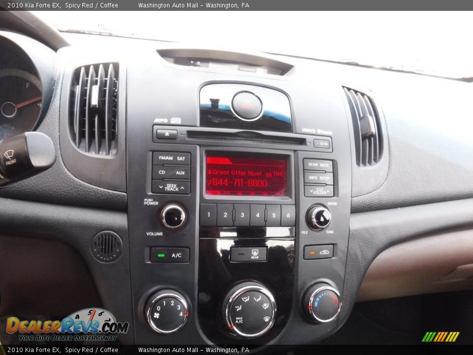 2010 Kia Forte EX Spicy Red / Coffee Photo #17
