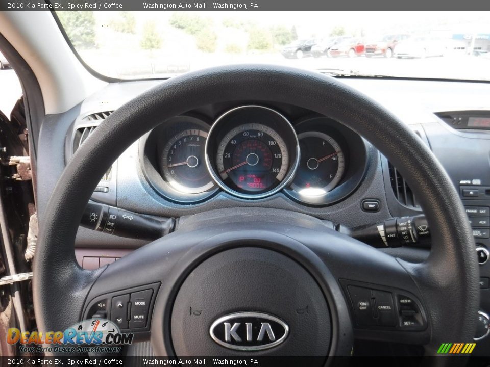 2010 Kia Forte EX Spicy Red / Coffee Photo #18