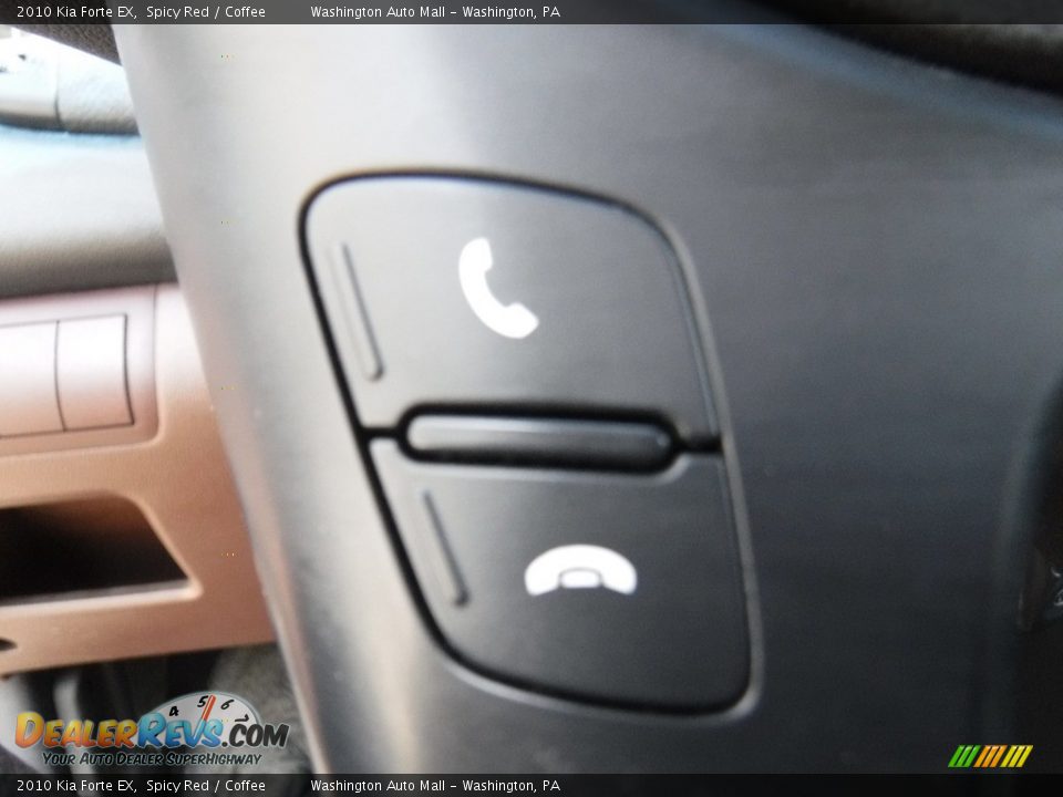 2010 Kia Forte EX Spicy Red / Coffee Photo #19