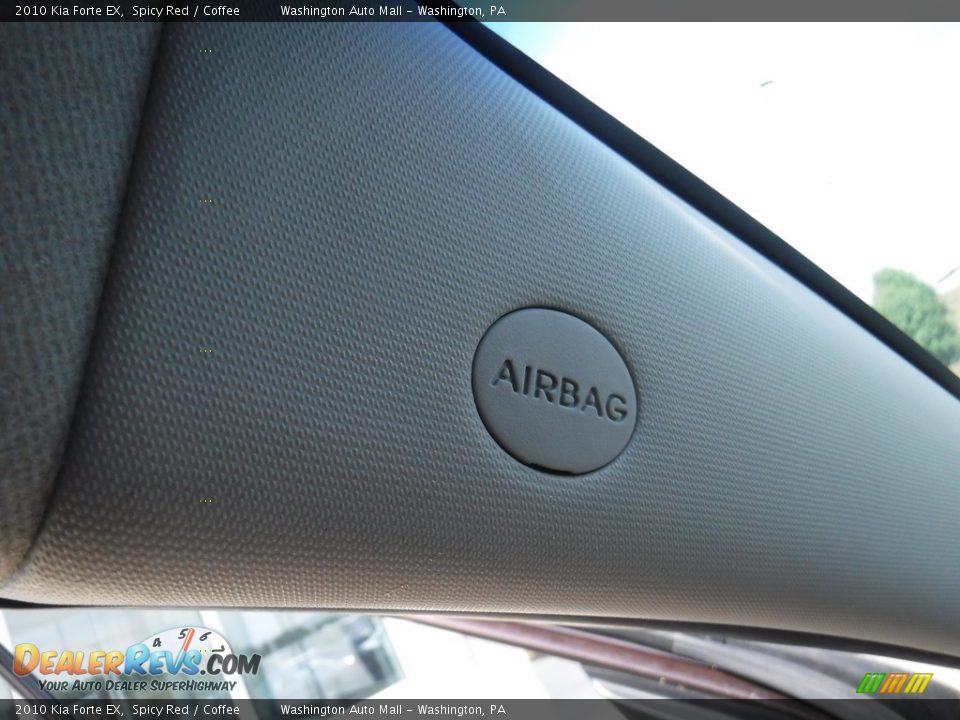 2010 Kia Forte EX Spicy Red / Coffee Photo #20