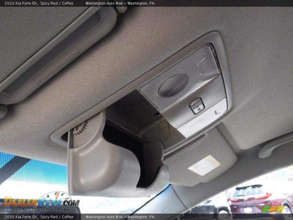 2010 Kia Forte EX Spicy Red / Coffee Photo #21