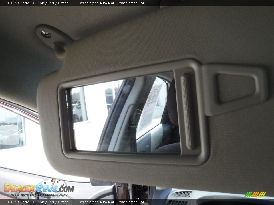 2010 Kia Forte EX Spicy Red / Coffee Photo #22