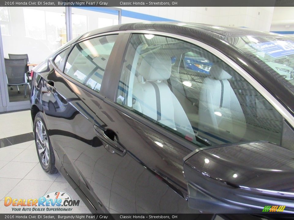 2016 Honda Civic EX Sedan Burgundy Night Pearl / Gray Photo #11