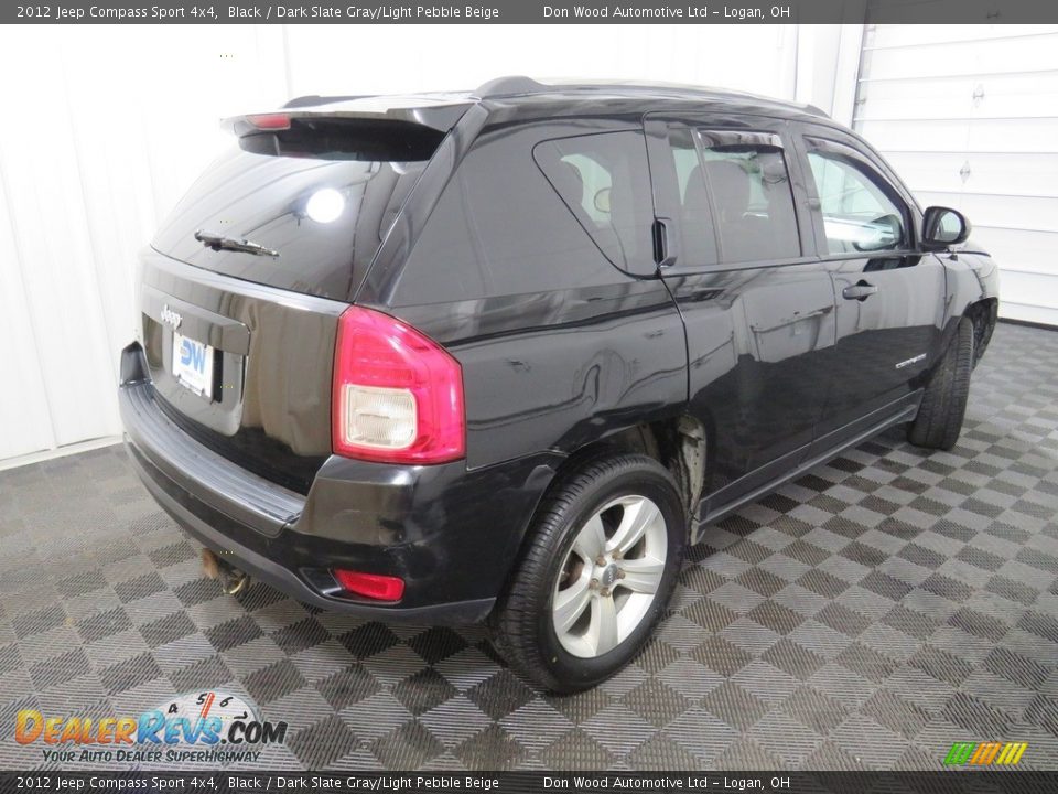 2012 Jeep Compass Sport 4x4 Black / Dark Slate Gray/Light Pebble Beige Photo #14