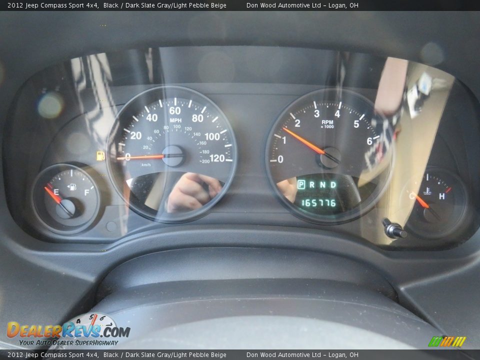 2012 Jeep Compass Sport 4x4 Black / Dark Slate Gray/Light Pebble Beige Photo #17