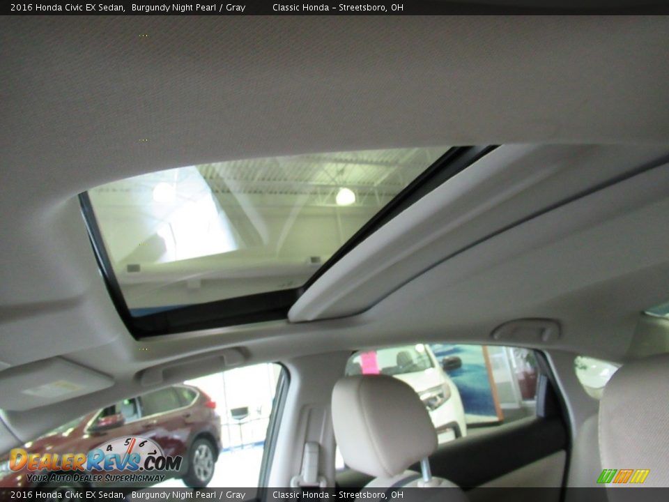2016 Honda Civic EX Sedan Burgundy Night Pearl / Gray Photo #17