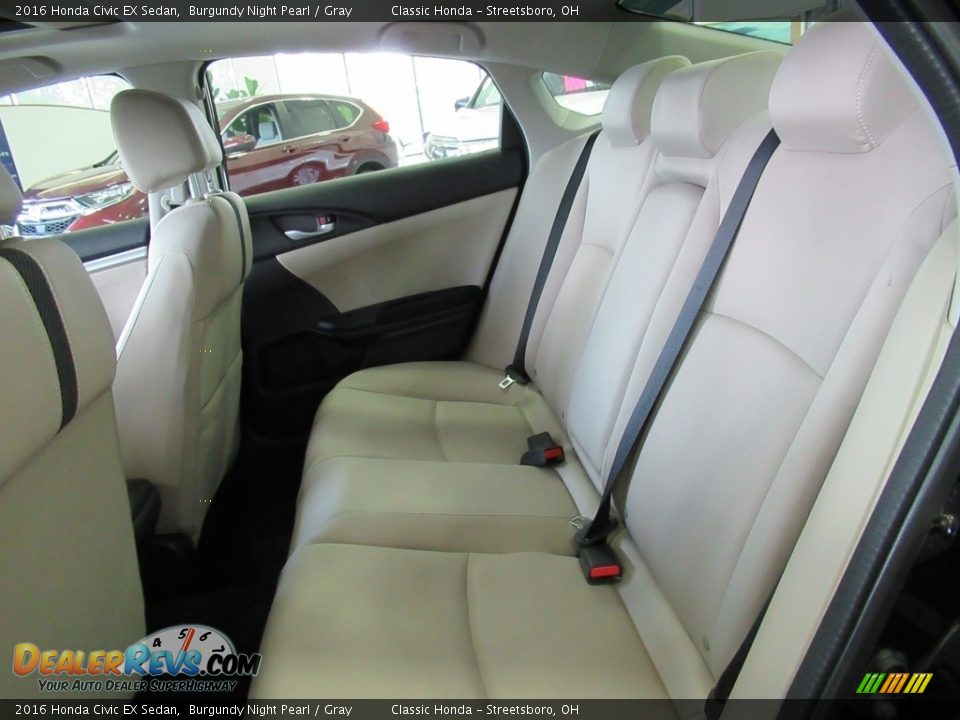 2016 Honda Civic EX Sedan Burgundy Night Pearl / Gray Photo #18