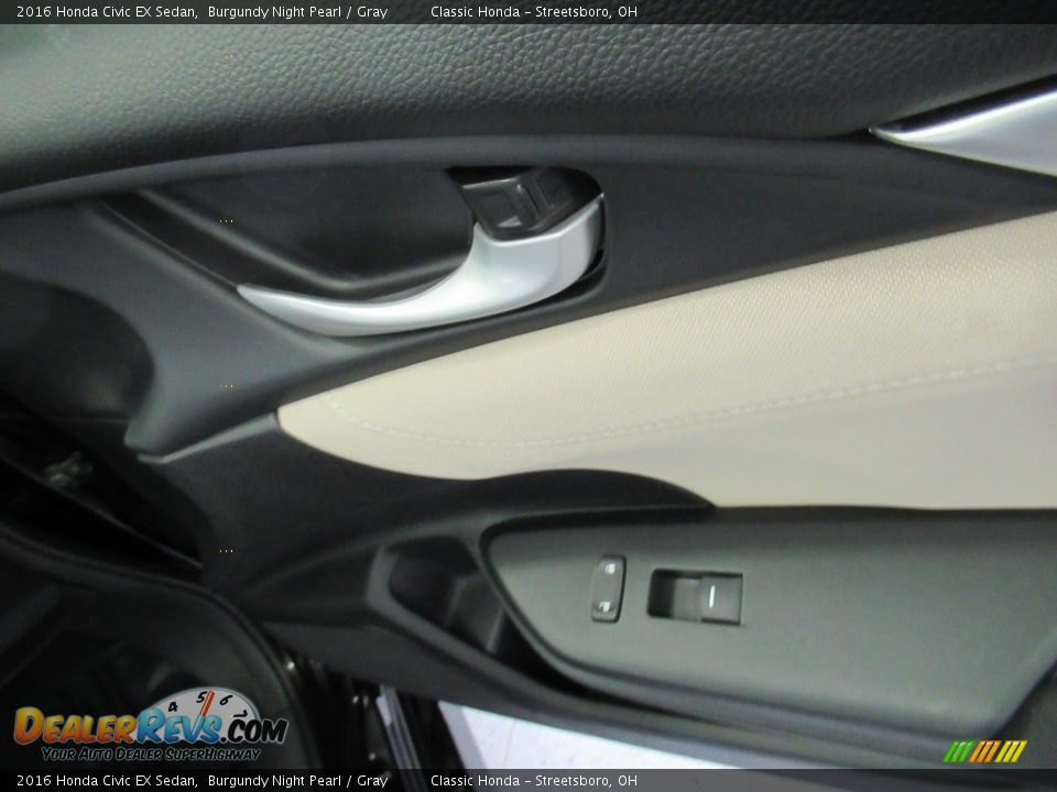 2016 Honda Civic EX Sedan Burgundy Night Pearl / Gray Photo #20