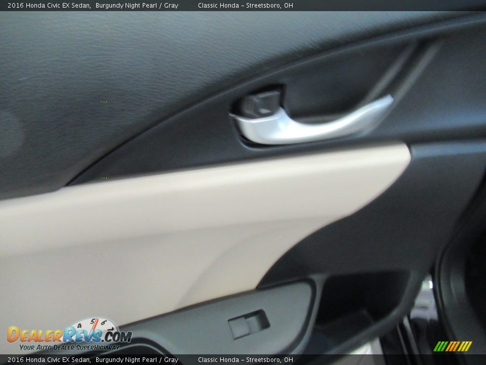 2016 Honda Civic EX Sedan Burgundy Night Pearl / Gray Photo #21