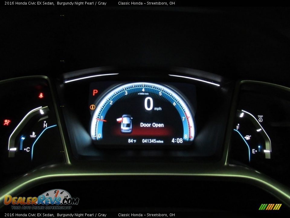 2016 Honda Civic EX Sedan Burgundy Night Pearl / Gray Photo #24