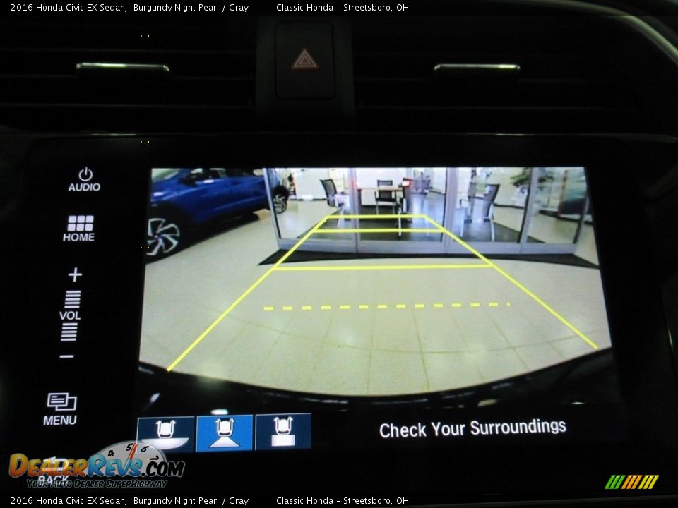 2016 Honda Civic EX Sedan Burgundy Night Pearl / Gray Photo #25