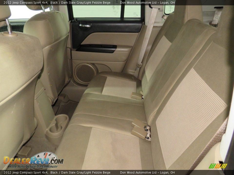 2012 Jeep Compass Sport 4x4 Black / Dark Slate Gray/Light Pebble Beige Photo #30