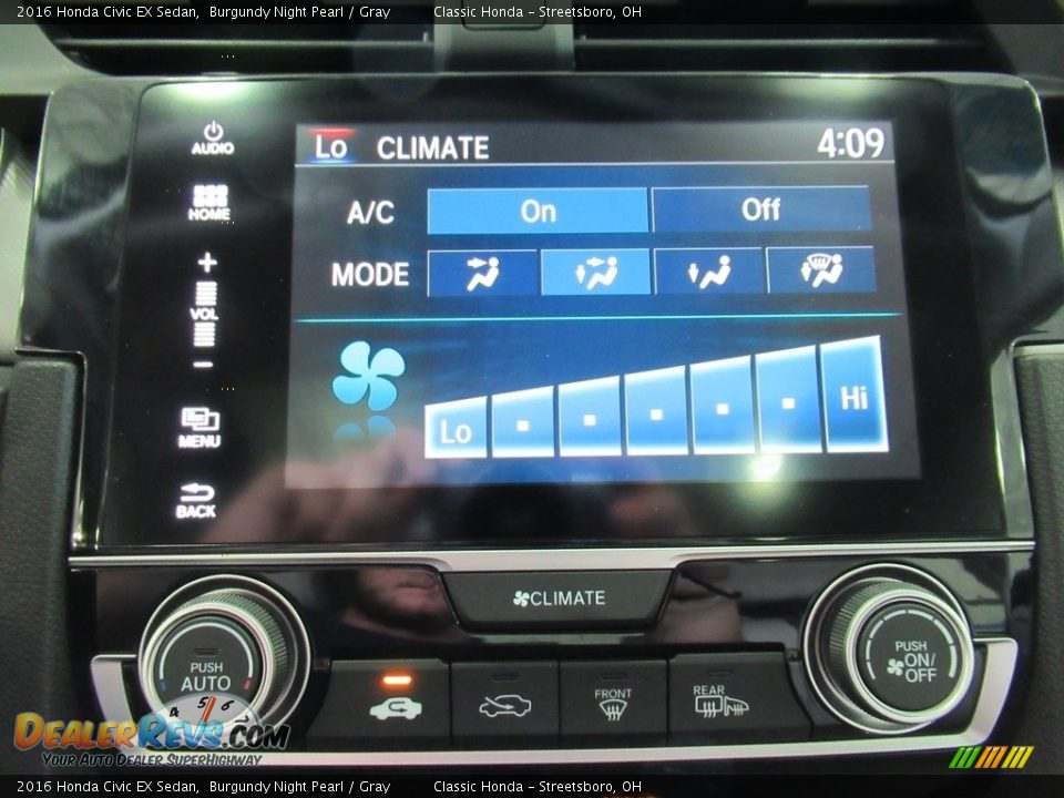 2016 Honda Civic EX Sedan Burgundy Night Pearl / Gray Photo #29