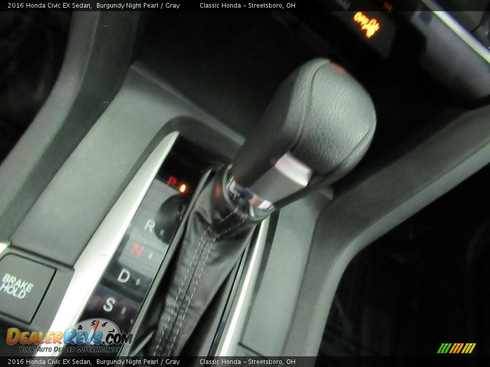 2016 Honda Civic EX Sedan Burgundy Night Pearl / Gray Photo #31