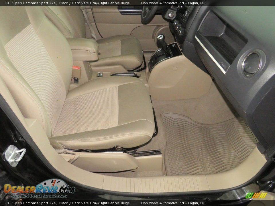 2012 Jeep Compass Sport 4x4 Black / Dark Slate Gray/Light Pebble Beige Photo #35