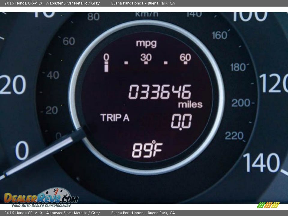 2016 Honda CR-V LX Alabaster Silver Metallic / Gray Photo #6