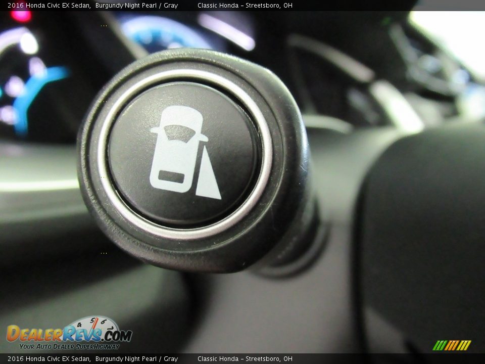 2016 Honda Civic EX Sedan Burgundy Night Pearl / Gray Photo #32