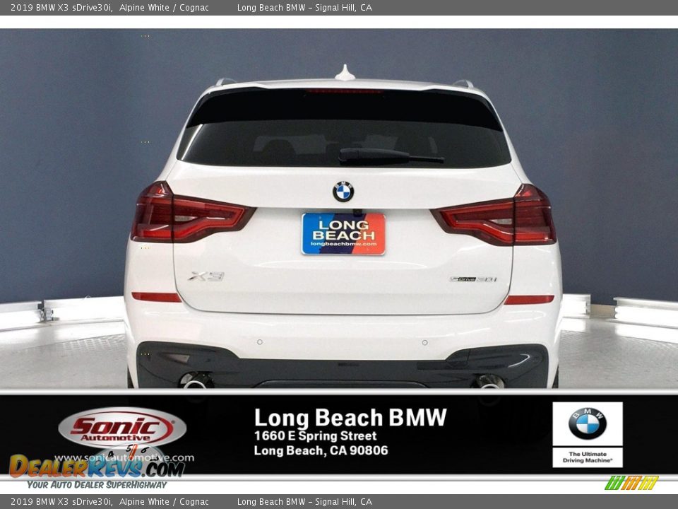 2019 BMW X3 sDrive30i Alpine White / Cognac Photo #3