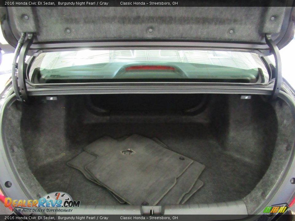2016 Honda Civic EX Sedan Burgundy Night Pearl / Gray Photo #35