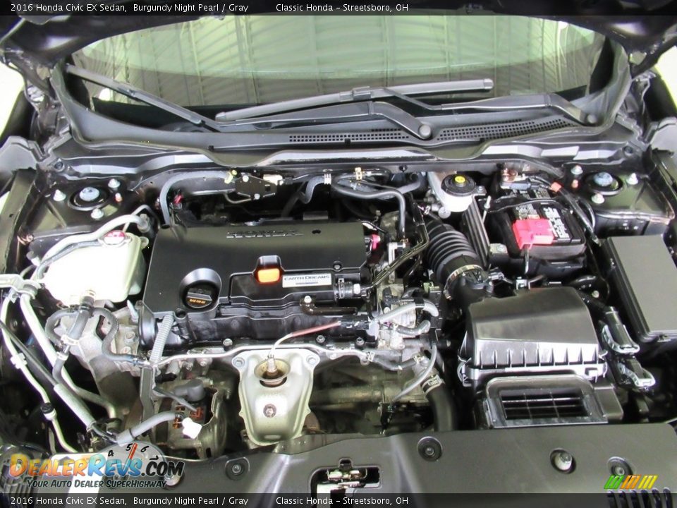 2016 Honda Civic EX Sedan Burgundy Night Pearl / Gray Photo #36