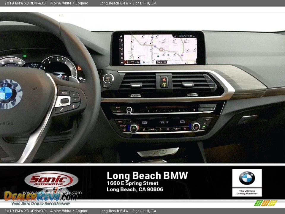 2019 BMW X3 sDrive30i Alpine White / Cognac Photo #5
