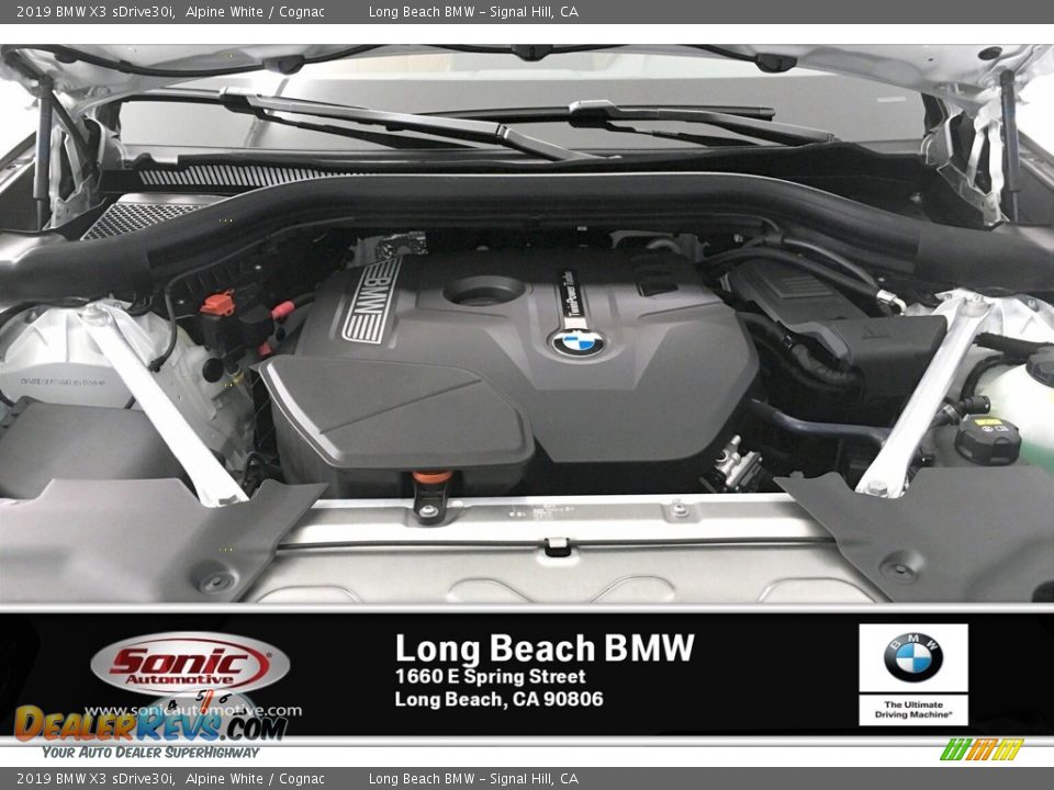 2019 BMW X3 sDrive30i Alpine White / Cognac Photo #8