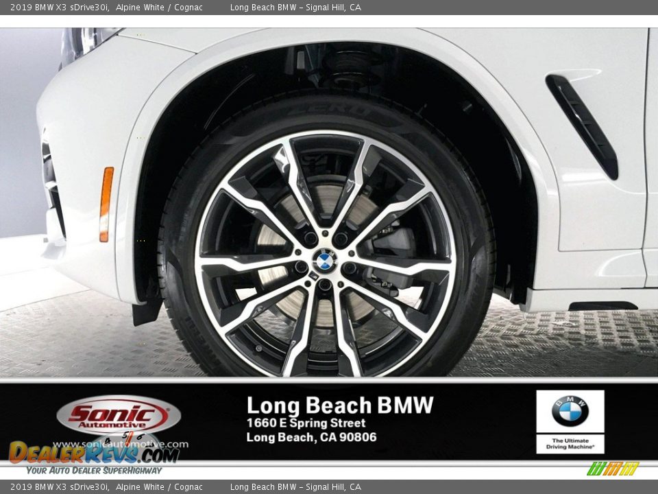 2019 BMW X3 sDrive30i Alpine White / Cognac Photo #9