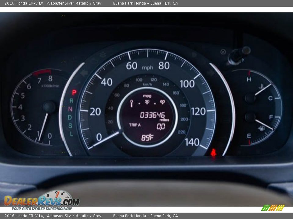 2016 Honda CR-V LX Alabaster Silver Metallic / Gray Photo #24