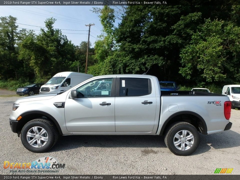 2019 Ford Ranger STX SuperCrew 4x4 Ingot Silver Metallic / Ebony Photo #5