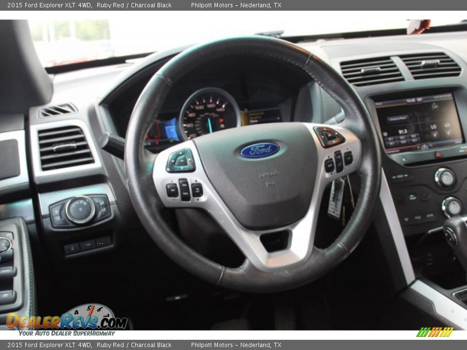 2015 Ford Explorer XLT 4WD Ruby Red / Charcoal Black Photo #24