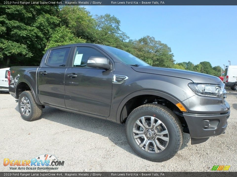 2019 Ford Ranger Lariat SuperCrew 4x4 Magnetic Metallic / Ebony Photo #8