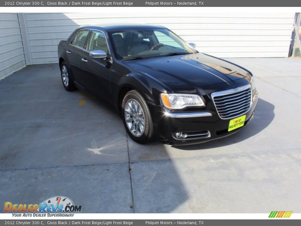 2012 Chrysler 300 C Gloss Black / Dark Frost Beige/Light Frost Beige Photo #2