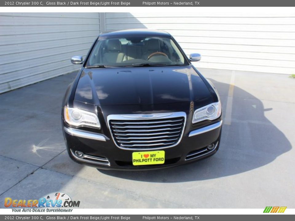 2012 Chrysler 300 C Gloss Black / Dark Frost Beige/Light Frost Beige Photo #3