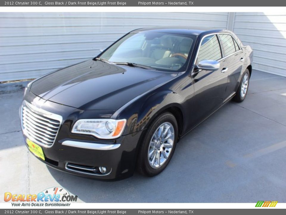 2012 Chrysler 300 C Gloss Black / Dark Frost Beige/Light Frost Beige Photo #4