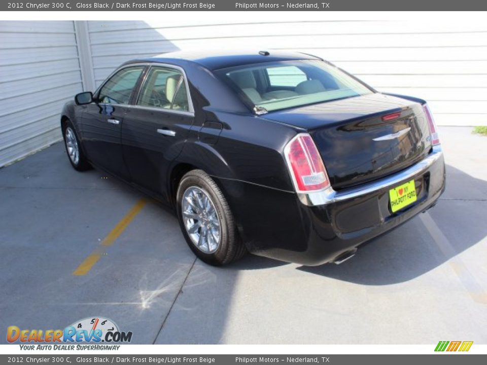 2012 Chrysler 300 C Gloss Black / Dark Frost Beige/Light Frost Beige Photo #7