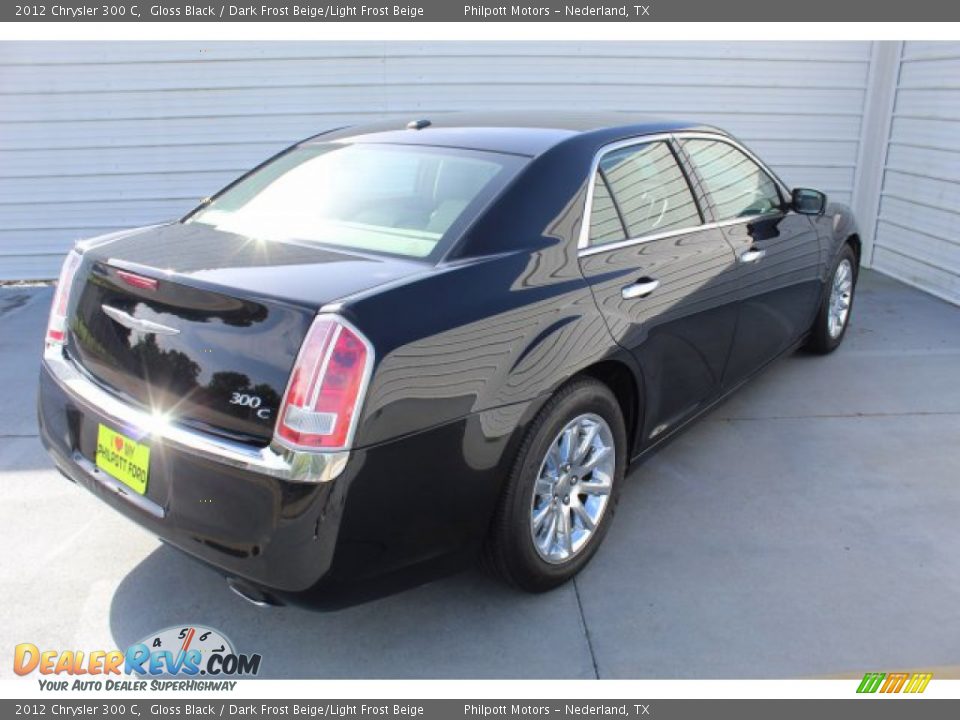 2012 Chrysler 300 C Gloss Black / Dark Frost Beige/Light Frost Beige Photo #9