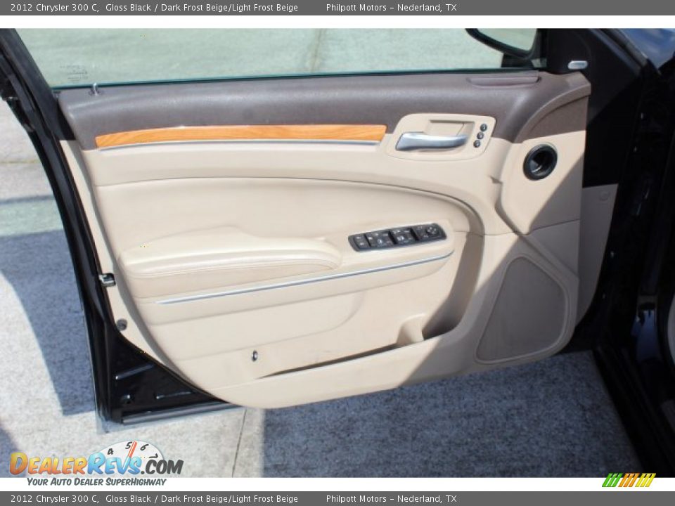 2012 Chrysler 300 C Gloss Black / Dark Frost Beige/Light Frost Beige Photo #10