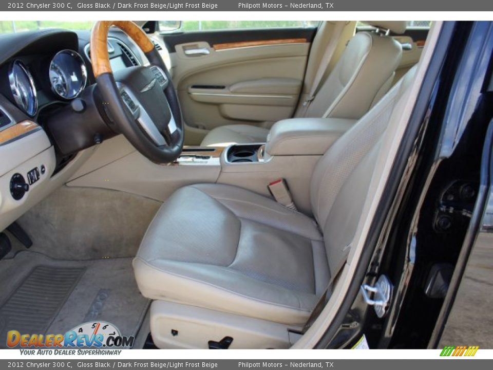 2012 Chrysler 300 C Gloss Black / Dark Frost Beige/Light Frost Beige Photo #11