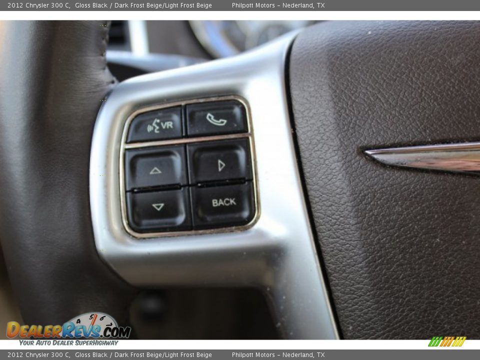 2012 Chrysler 300 C Gloss Black / Dark Frost Beige/Light Frost Beige Photo #13