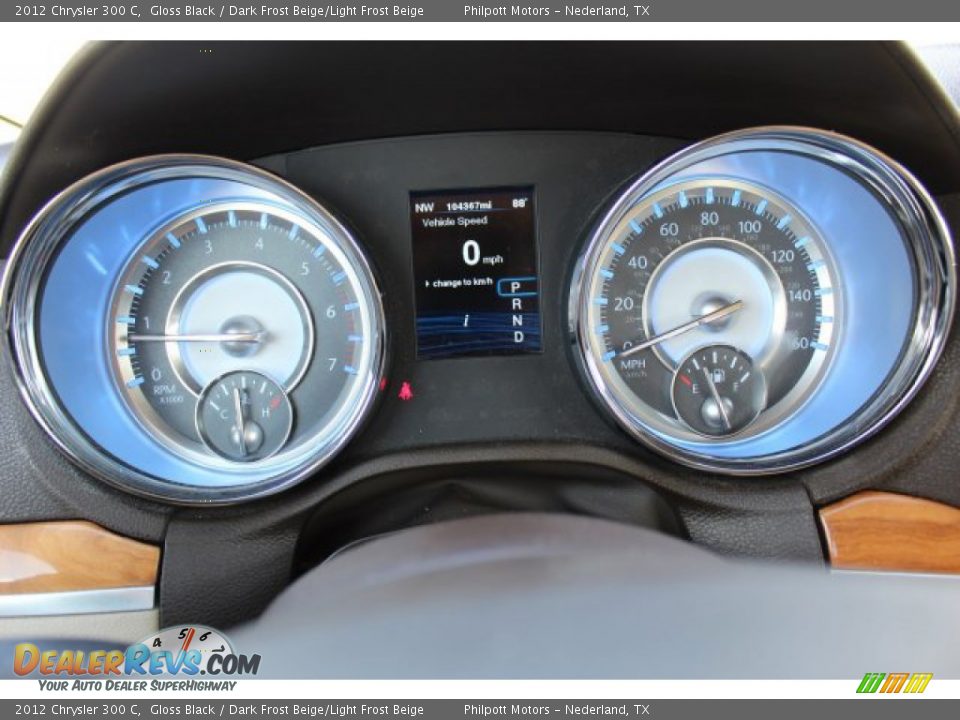 2012 Chrysler 300 C Gloss Black / Dark Frost Beige/Light Frost Beige Photo #15