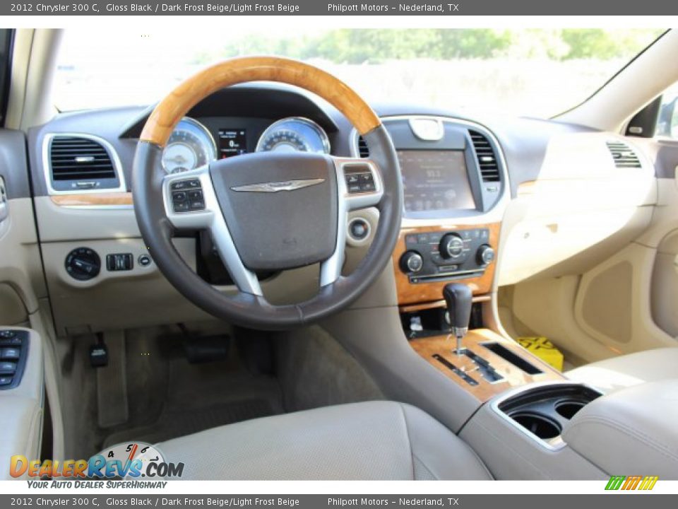 2012 Chrysler 300 C Gloss Black / Dark Frost Beige/Light Frost Beige Photo #22