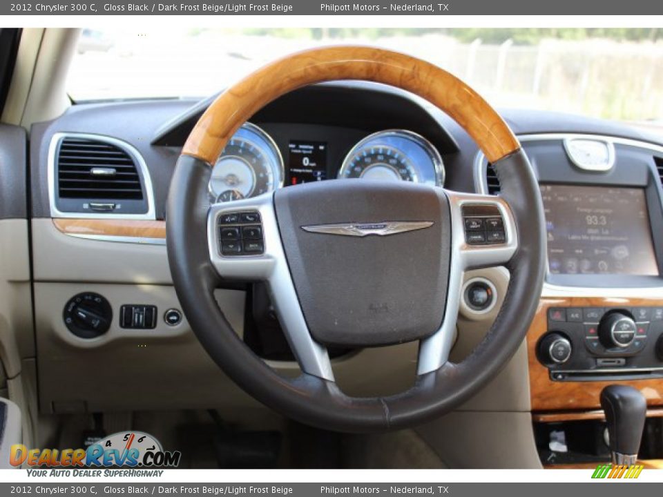 2012 Chrysler 300 C Gloss Black / Dark Frost Beige/Light Frost Beige Photo #23