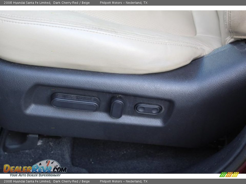 2008 Hyundai Santa Fe Limited Dark Cherry Red / Beige Photo #10