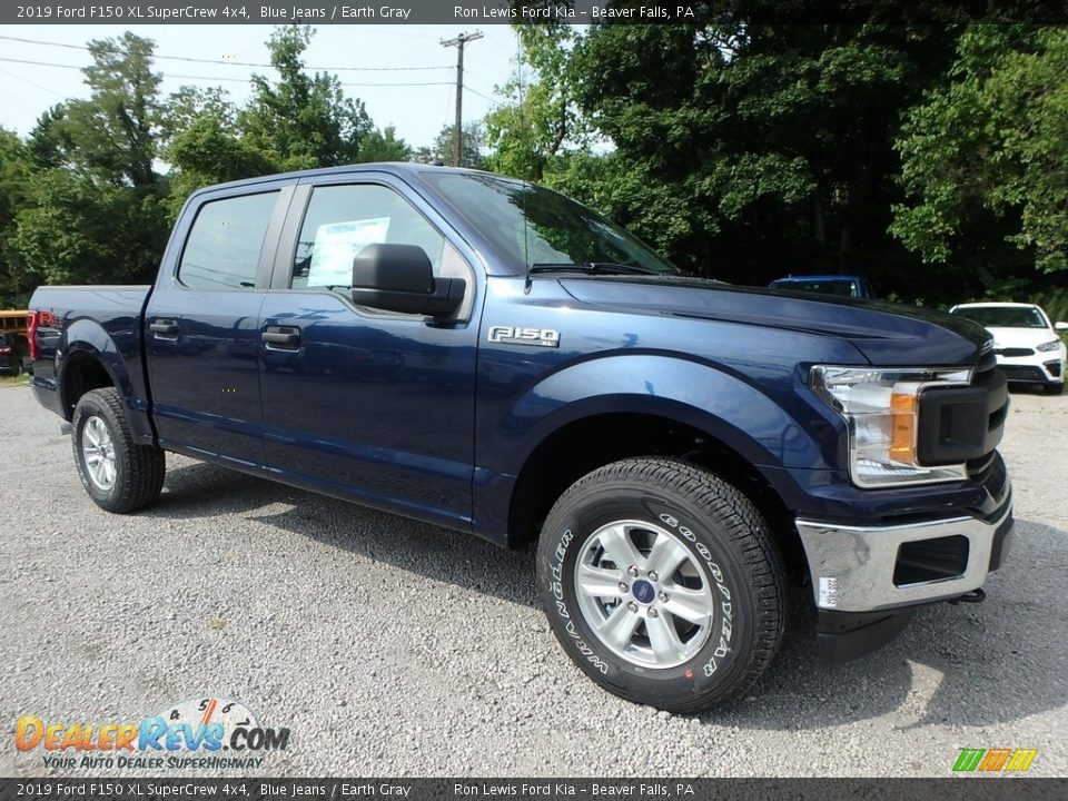 2019 Ford F150 XL SuperCrew 4x4 Blue Jeans / Earth Gray Photo #8