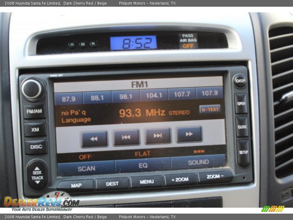 2008 Hyundai Santa Fe Limited Dark Cherry Red / Beige Photo #16