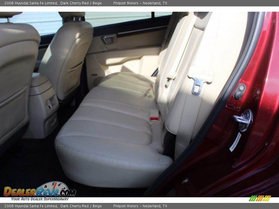 2008 Hyundai Santa Fe Limited Dark Cherry Red / Beige Photo #18