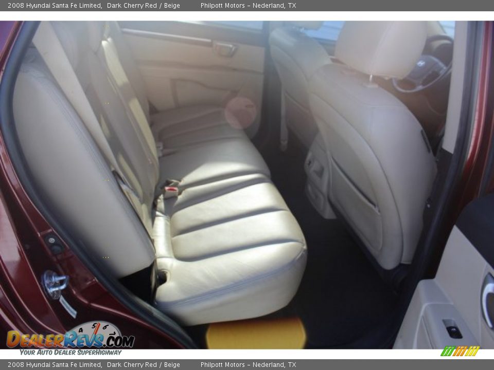 2008 Hyundai Santa Fe Limited Dark Cherry Red / Beige Photo #22